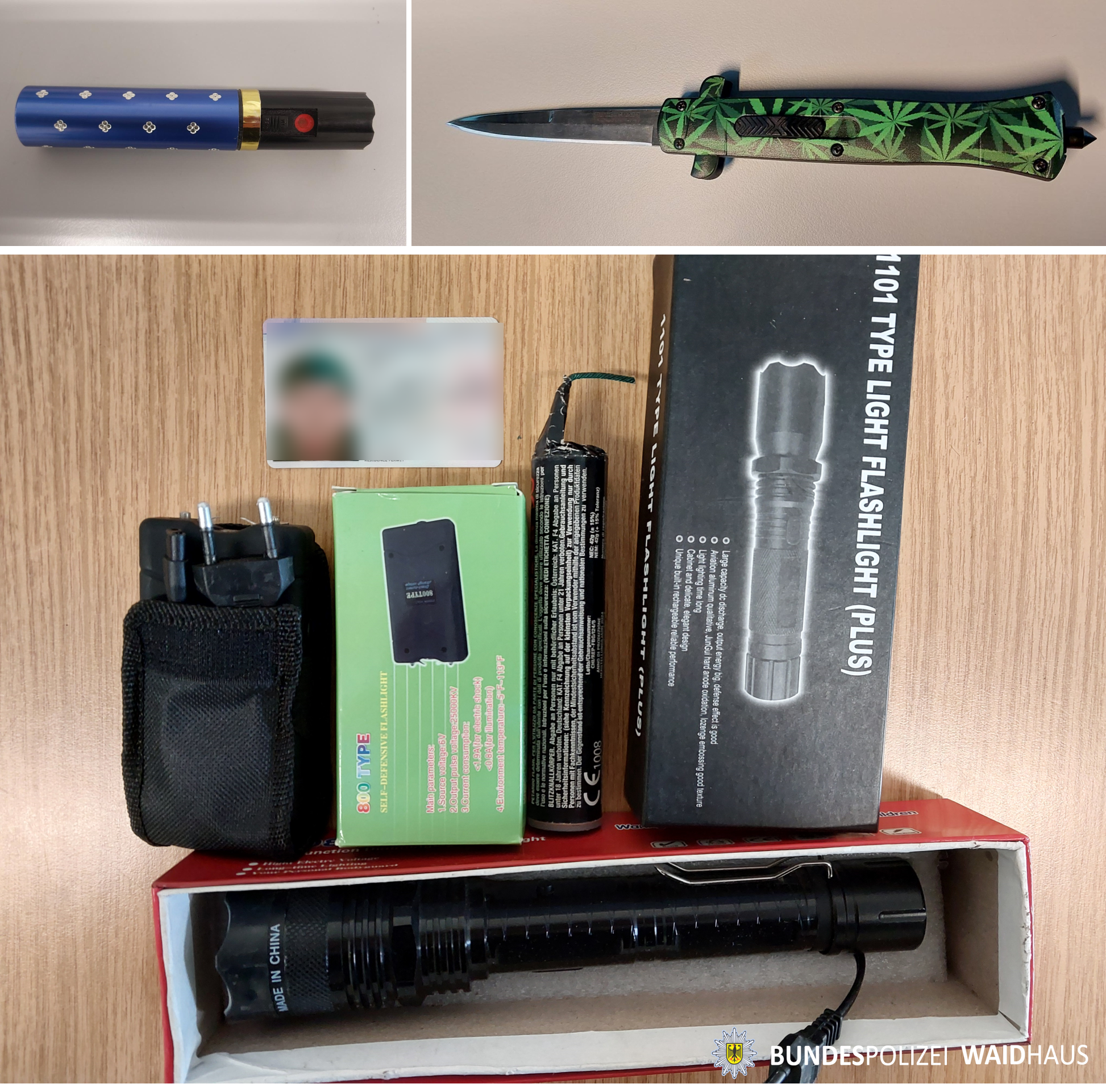 Bundespolizei stellt Waffen und Pyrotechnik in Waidhaus und Waldsassen sicher