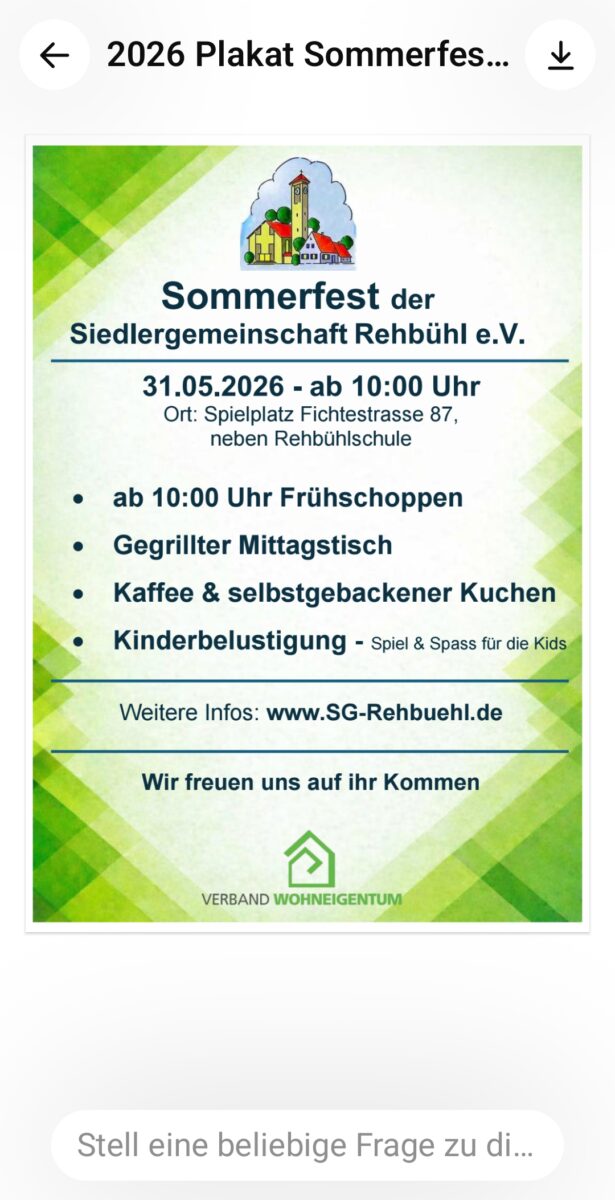 Kurz notiert: Weiden - Sommerfest Rehbühl