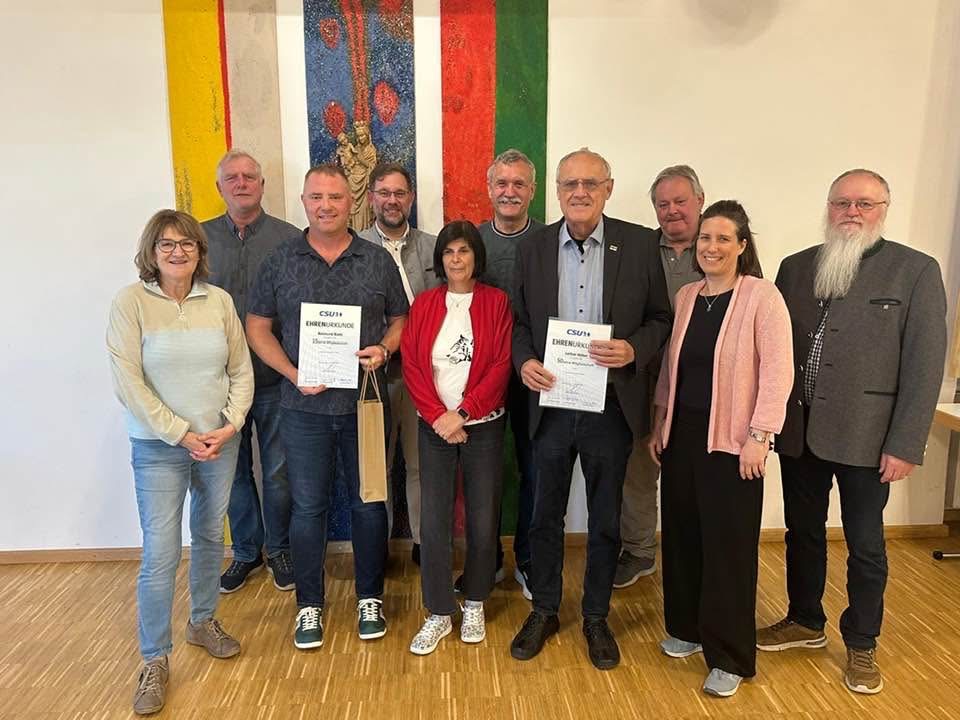 Lothar Höher für 50 Jahre CSU-Mitgliedschaft in Weiden geehrt