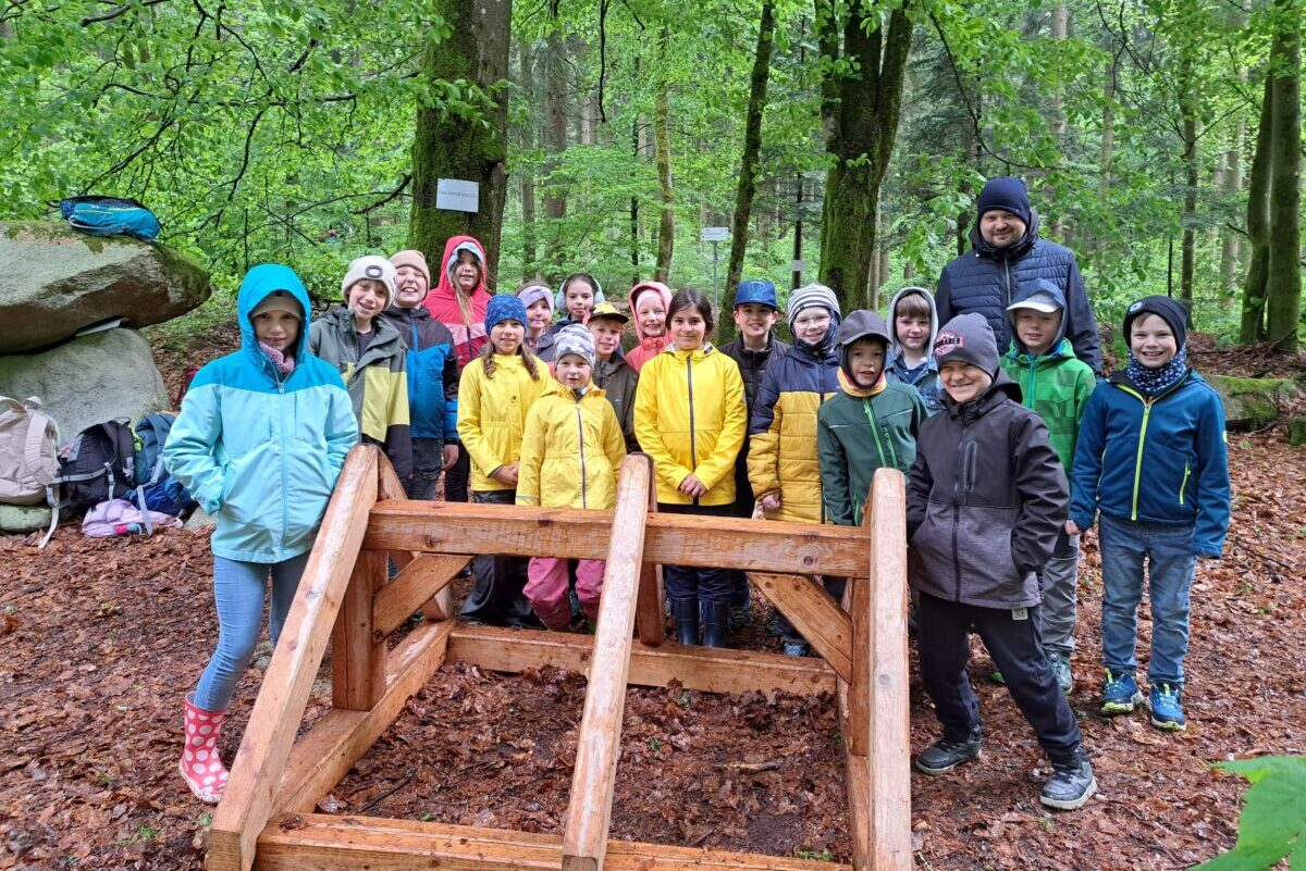 Waldjugendspiele im Steinwald mit Schneefall begeistern Kinder aus Erbendorf
