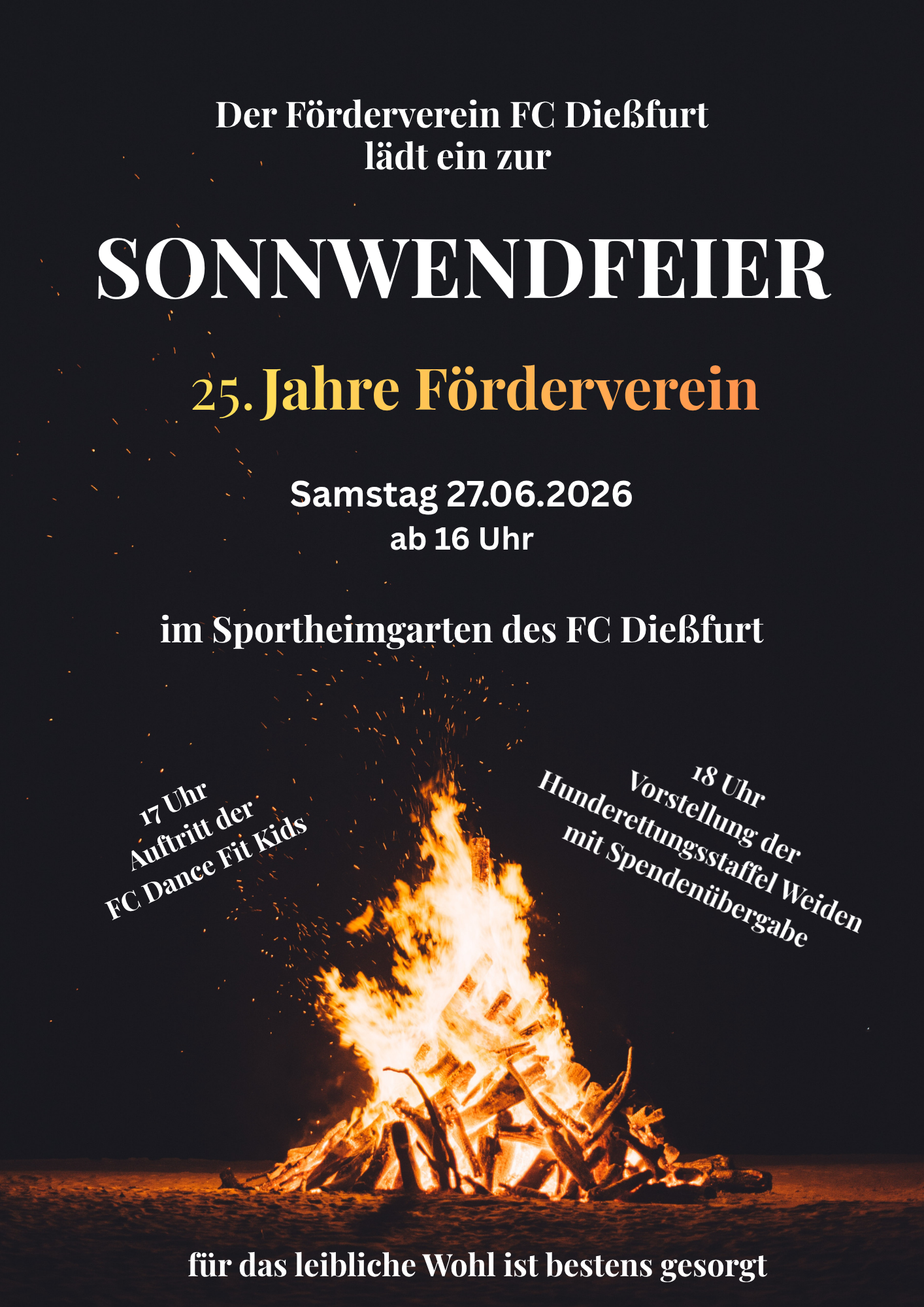 Sonnwendfeier beim FC Dießfurt – 25 Jahre Förderverein!