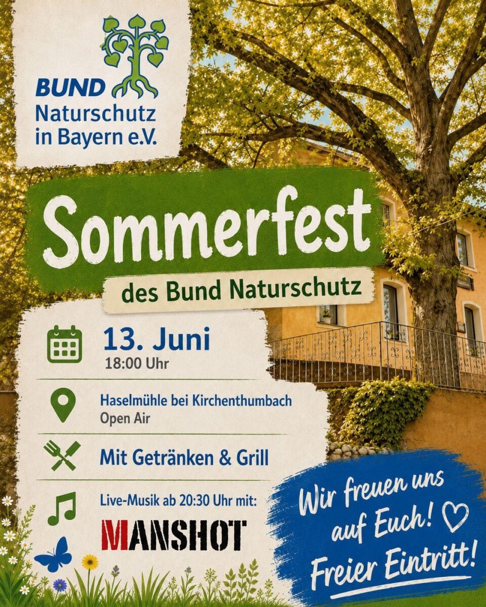 Sommerfest der Ortsgruppe Bund Naturschutz in Kirchenthumbach am 13. Juni