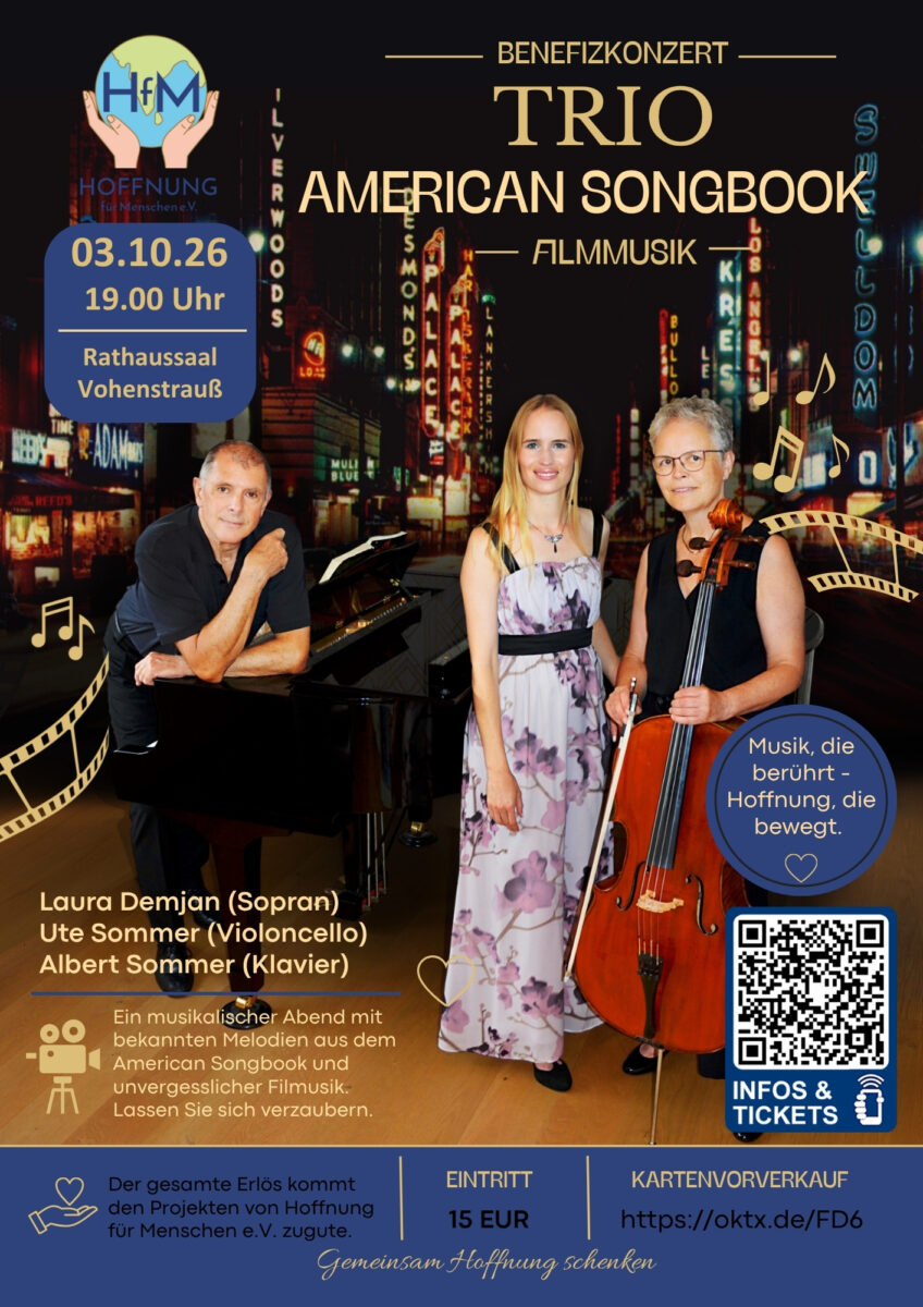 Benefizkonzert 3.10 TRIO American Songbook Vohenstrauß