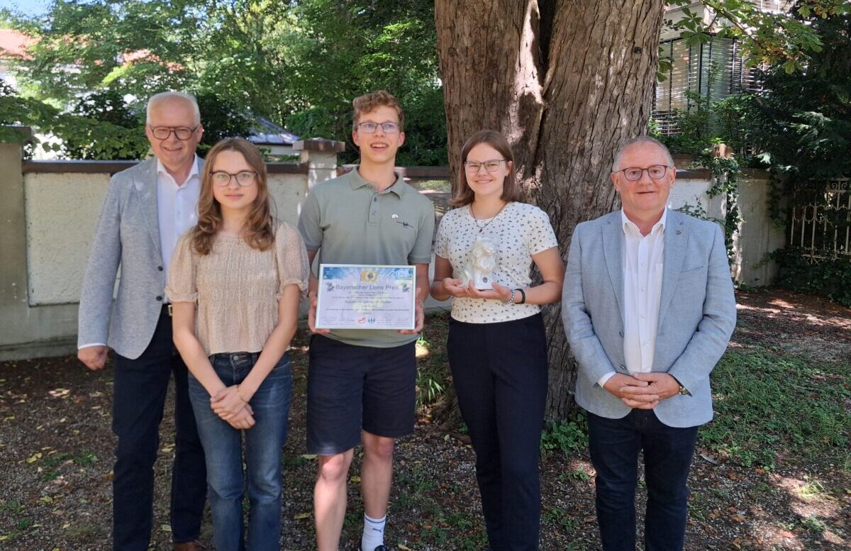 Augustinus-Gymnasium Weiden gewinnt dritten Preis beim Bayerischen Lions-Preis