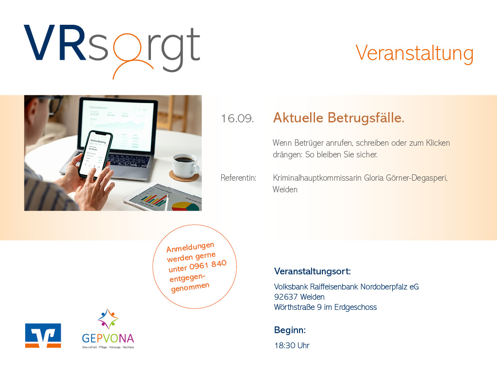 Erste Schritte im Onlinebanking und aktuelle Betrugsfälle