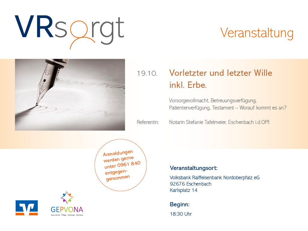 Vorletzter und letzter Wille inkl. Erbe