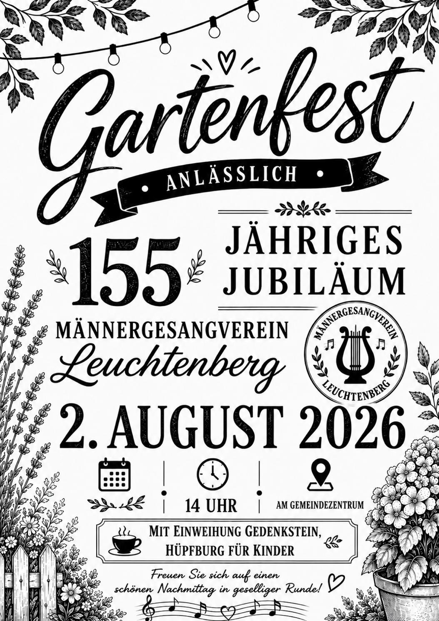 Kurz notiert: Leuchtenberg - MGV 155 Jahre