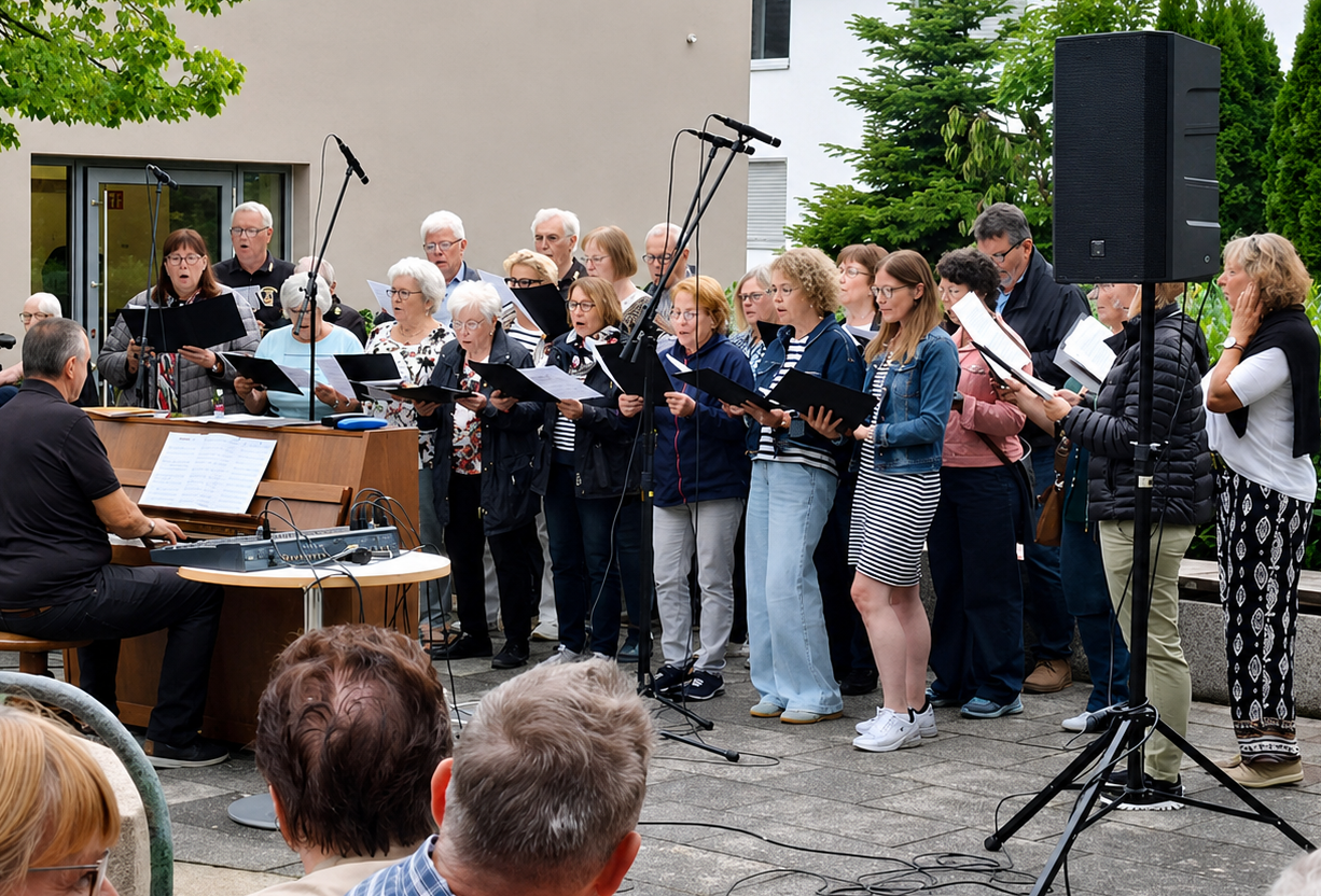 Mitsingen erwünscht beim Dorfsingen in Schirmitz