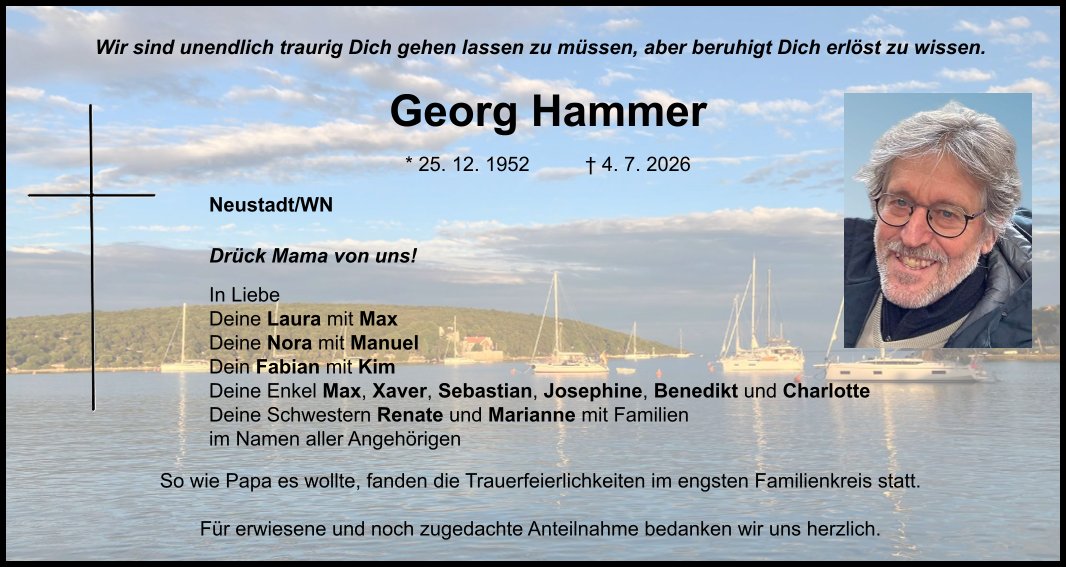 Traueranzeige Georg Hammer, Neustadt/WN