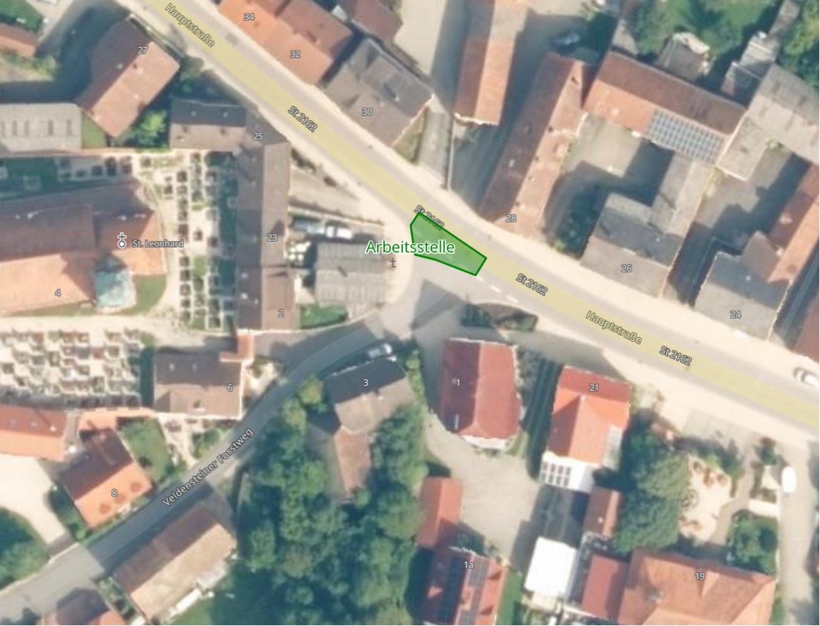 Umleitung in Michelfeld wegen Brückenbau an der B85