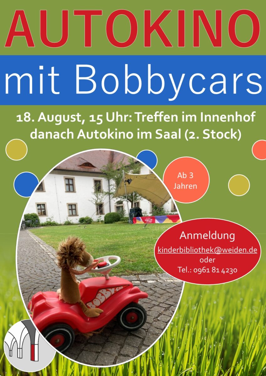 Ferienaktion „Autokino mit Bobby Cars“ in der Regionalbibliothek Weiden