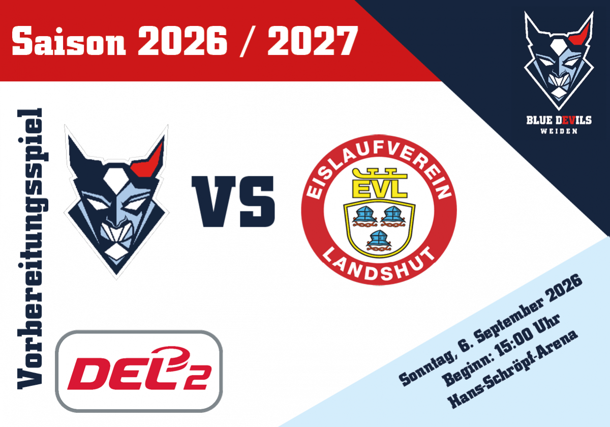 Eishockey-Duell Blue Devils Weiden vs. EV Landshut in Weiden