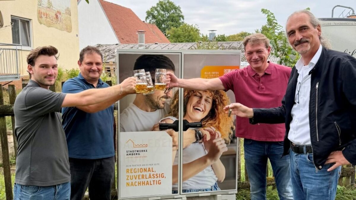 Fester Stromanschluss für Krumbachs Festwiese dank Stadtwerken Amberg