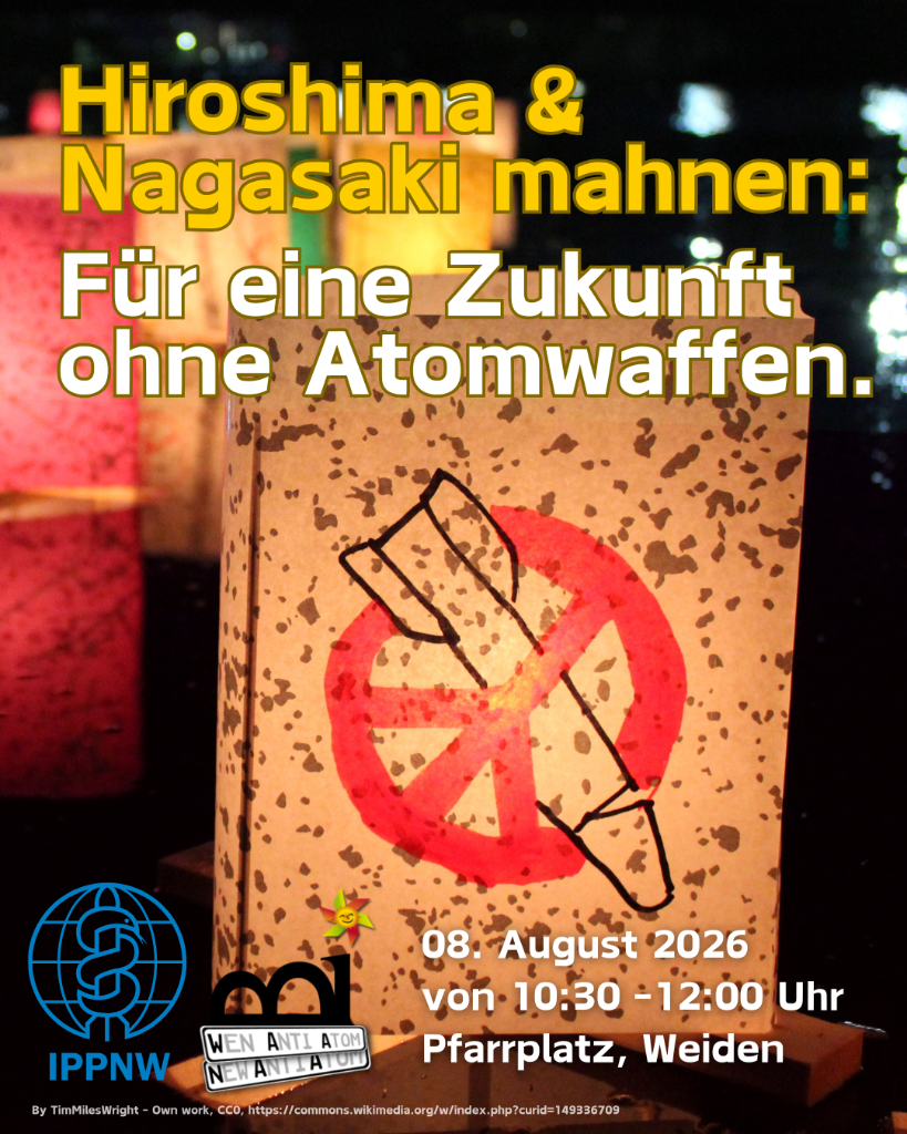 Kurz notiert: Weiden - Hiroshima/Nagasaki-Mahnwache