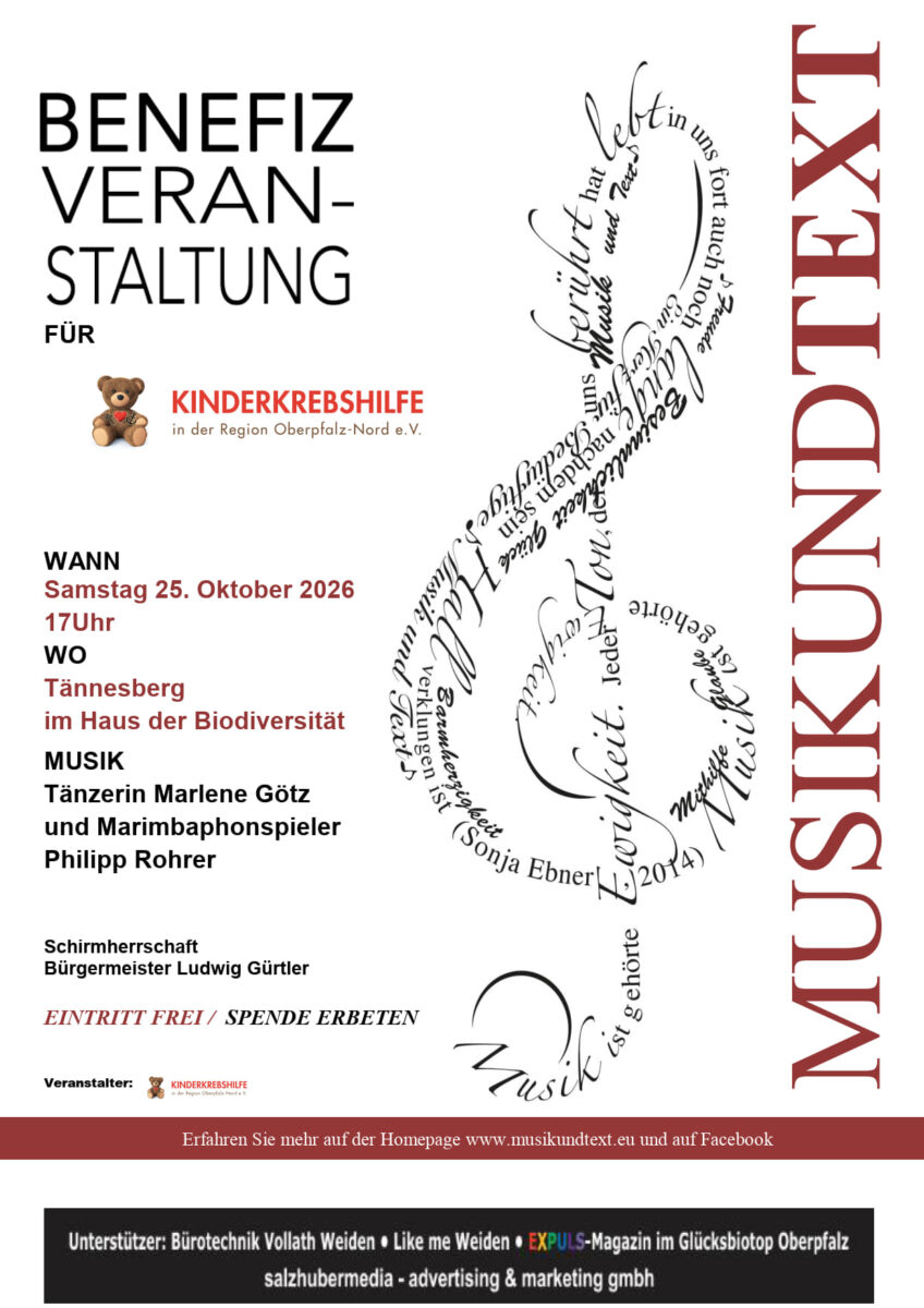 MUT - Benefiz für die Kinderkrebshilfe Oberpfalz Nord e. V. in Tännesberg