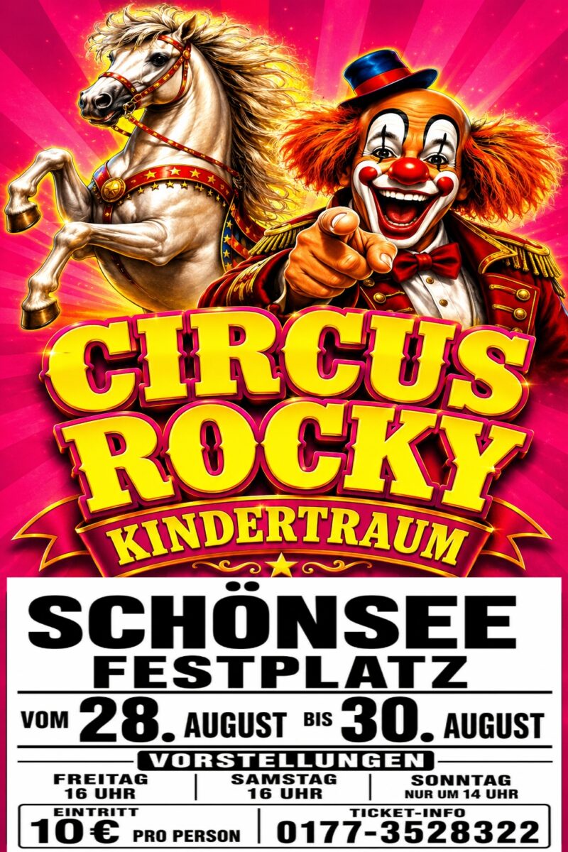 Circus Rocky Kindertraum wo Kinder Augen leuchten in Schönsee