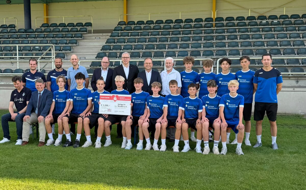 Sportförderungsstiftung fördert U15 in Weiden mit 1.200 Euro