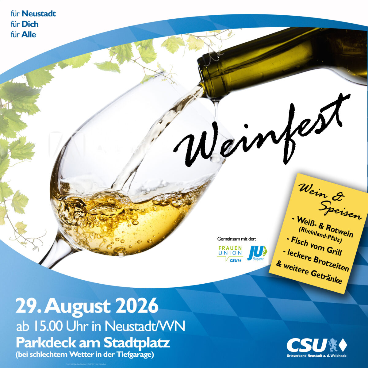 Traditionelles Weinfest der Neustädter CSU/FU/JU