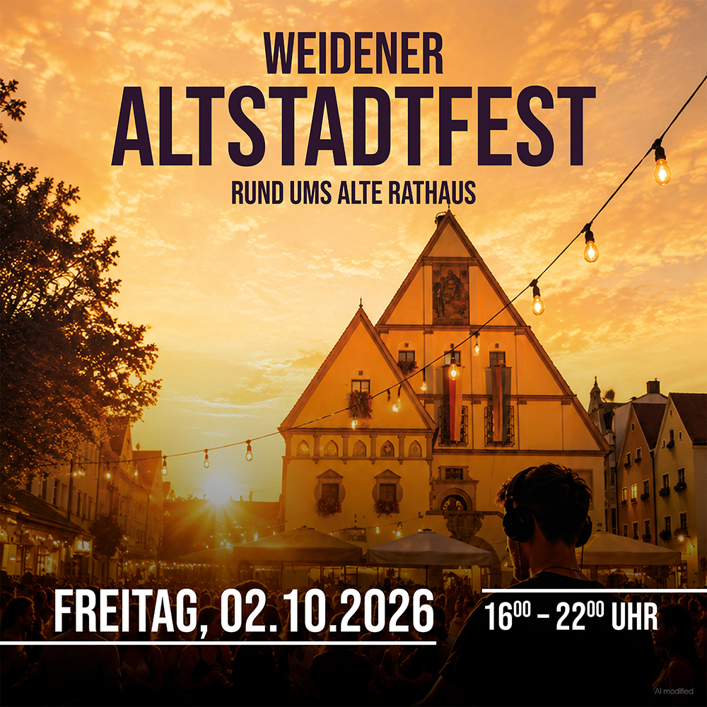 Das Altstadtfest bringt Weiden am 2. Oktober 2026 zum Leuchten