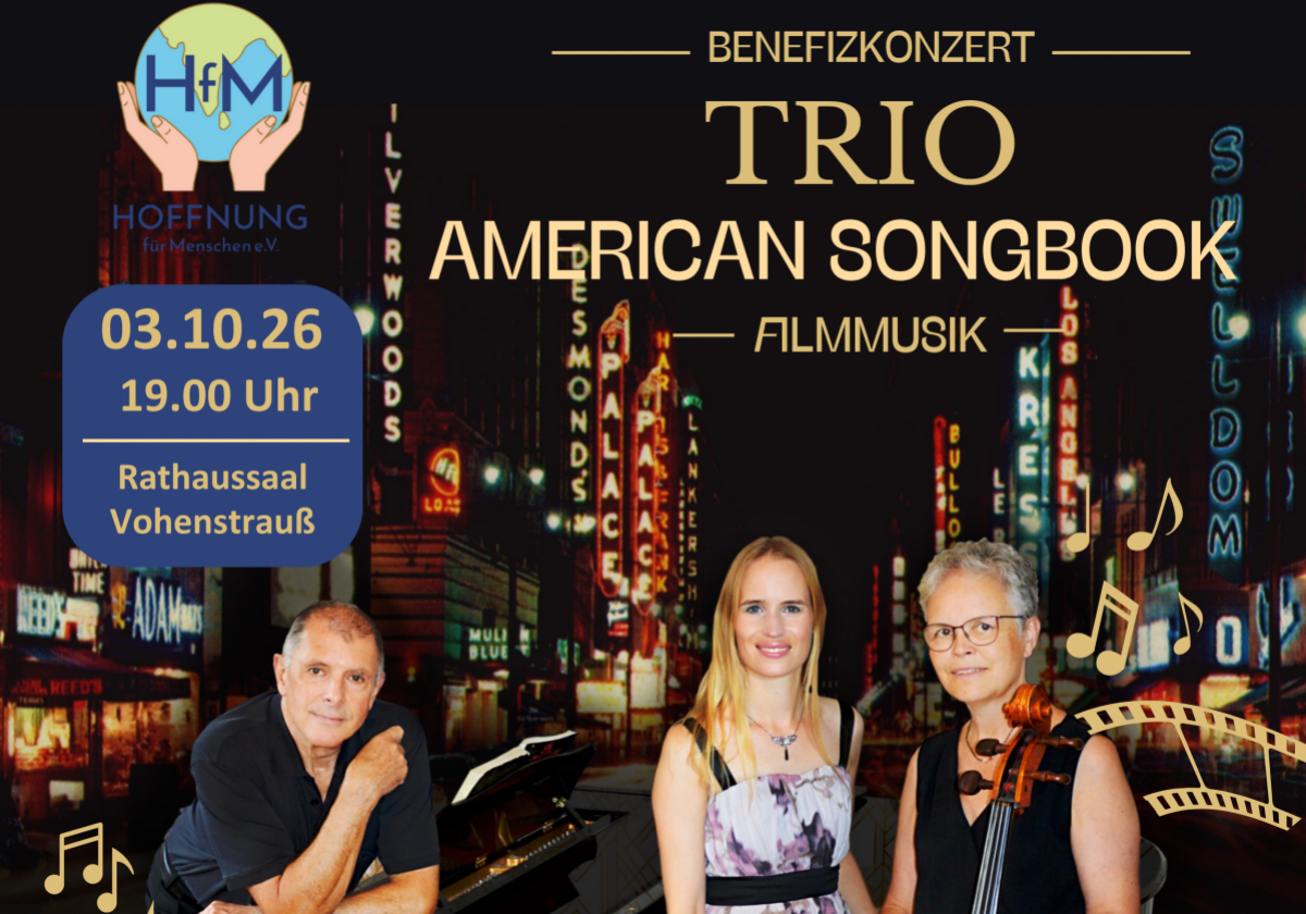 Benefizkonzert - Trio American Songbook verzaubert Vohenstrauß
