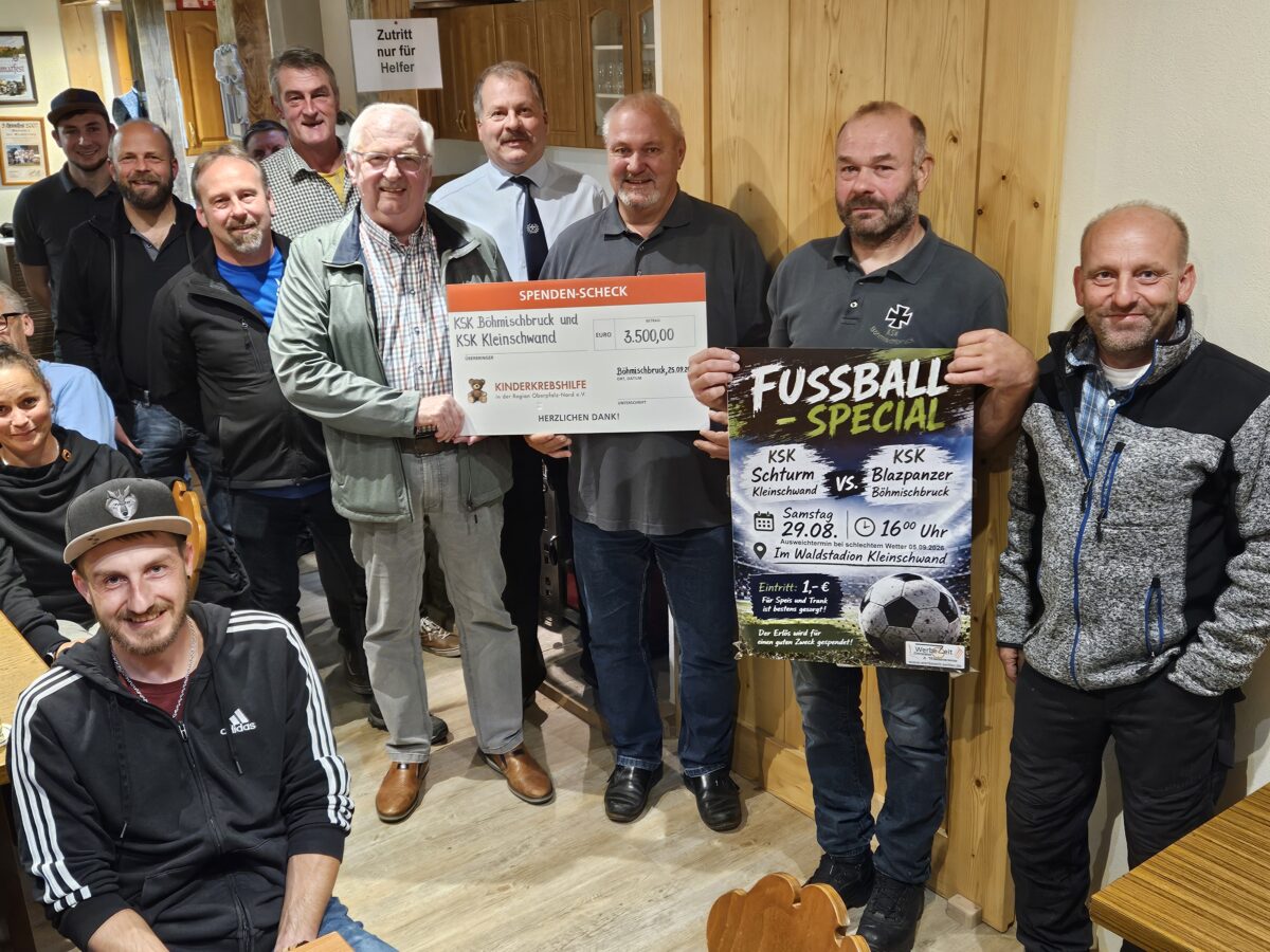 3.500 Euro für krebskranke Kinder - Benefiz-Fußballspiel verbindet Sport und Solidarität