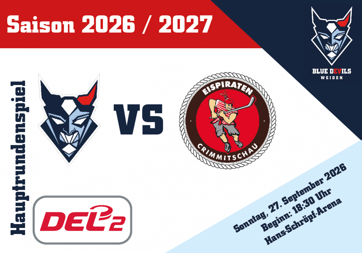 Duell auf Eis: Blue Devils Weiden vs. Eispiraten Crimmitschau in Weiden