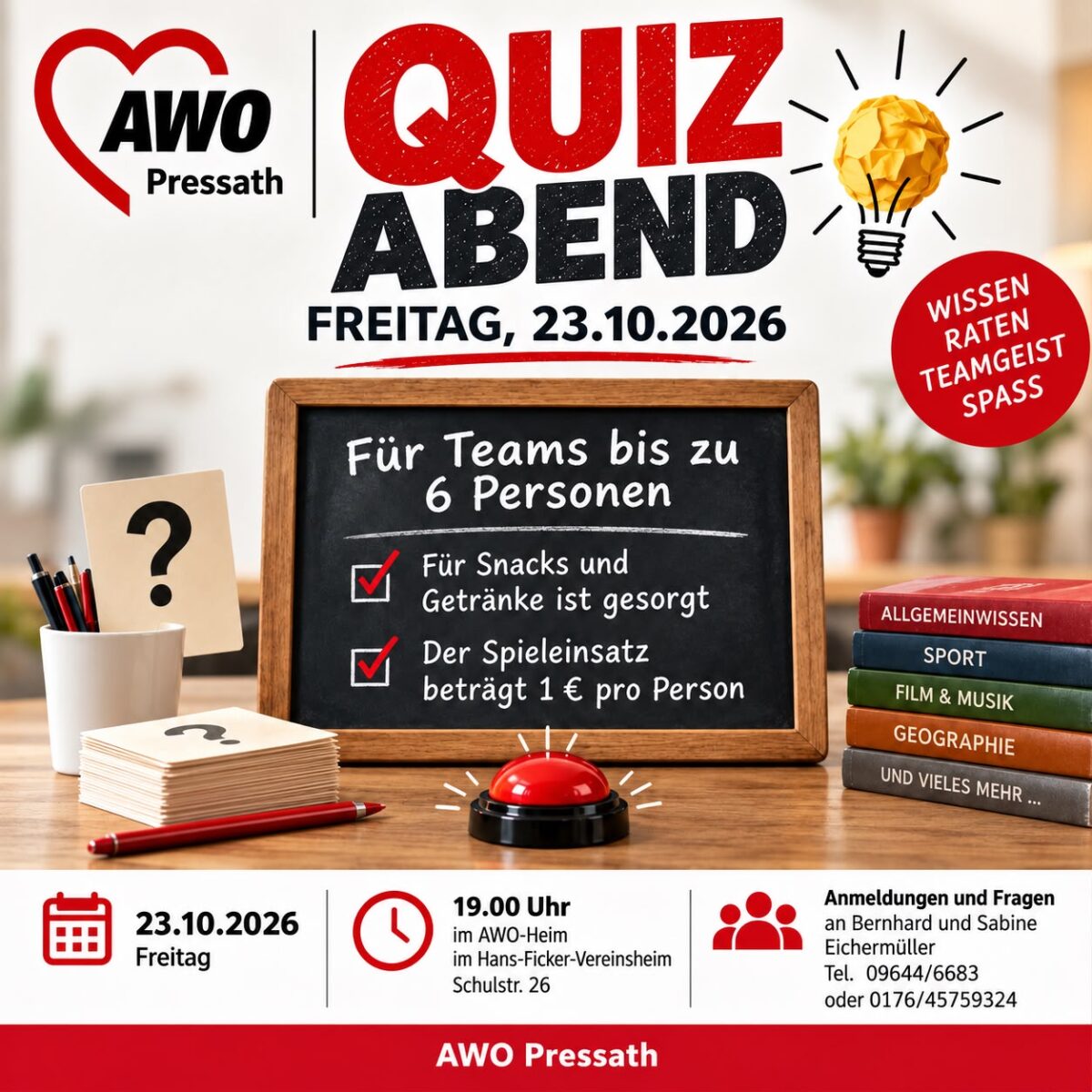 AWO Pressath Quizabend Okt 2026
