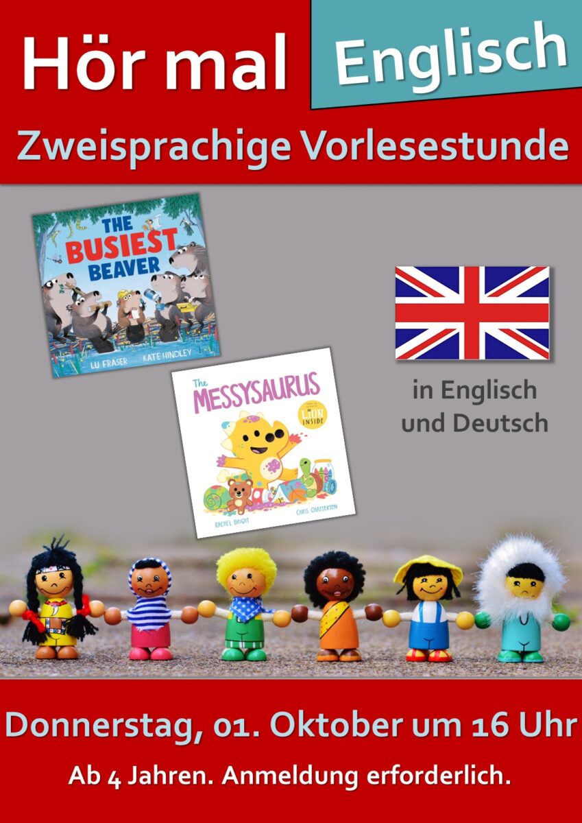 Vorankündigung zweisprachige Vorlesestunde "Hör mal: englisch-deutsch"