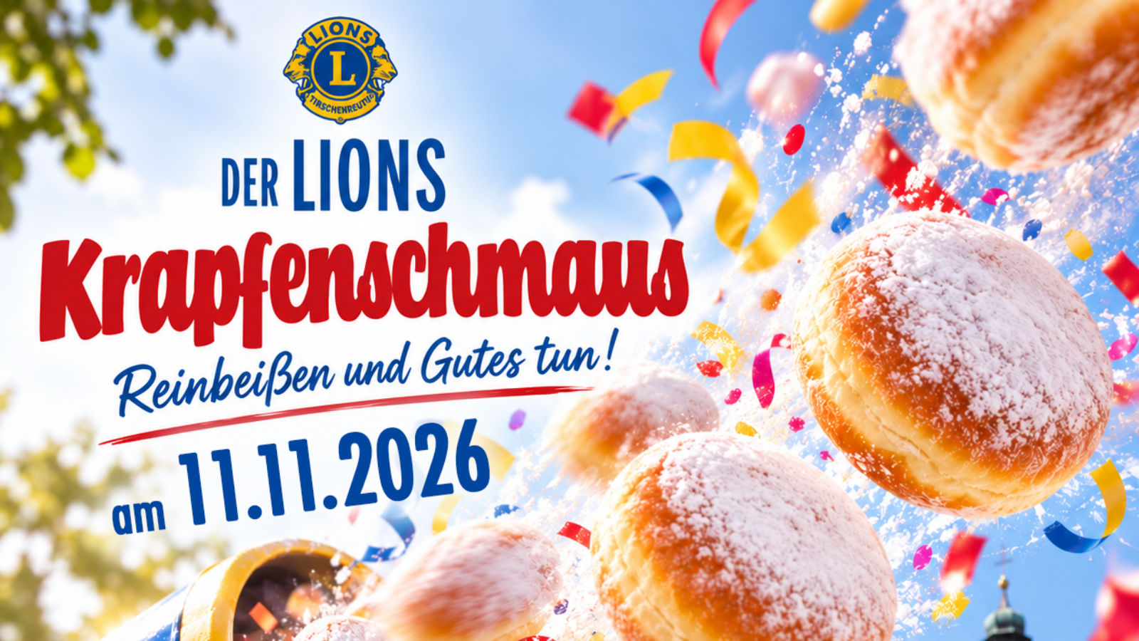Lions-Krapfenschmaus spendet 50 Cent pro Krapfen im Landkreis Tirschenreuth