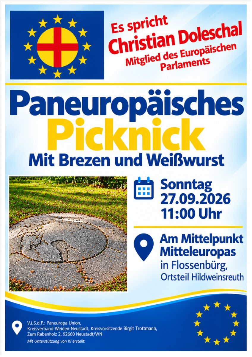 Paneuropäisches Picknick am Mittelpunkt Mitteleuropas
