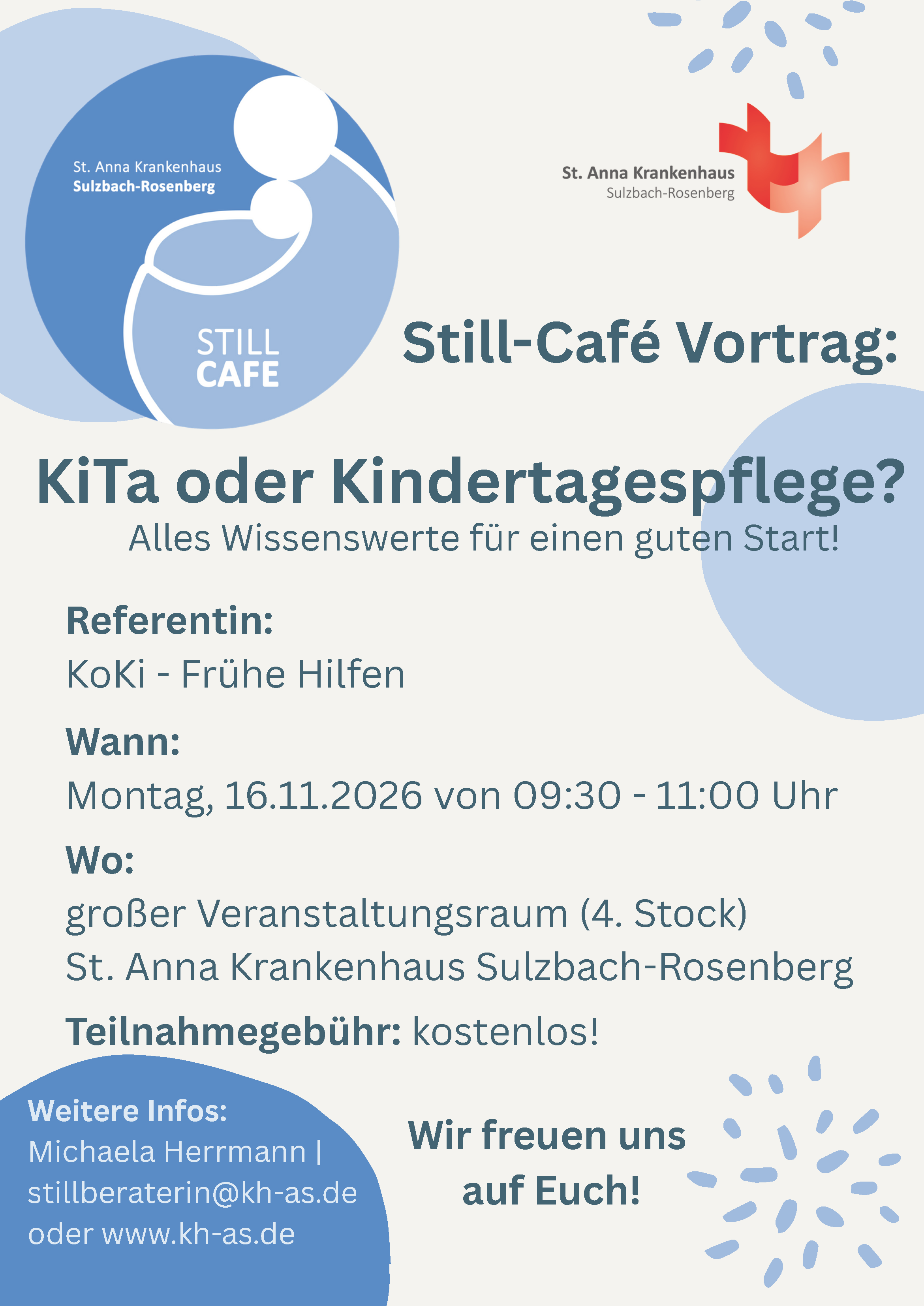 Still-Café: "KoKi - KiTa oder Kindertagespflege - Alles Wissenswerte für einen guten Start!"