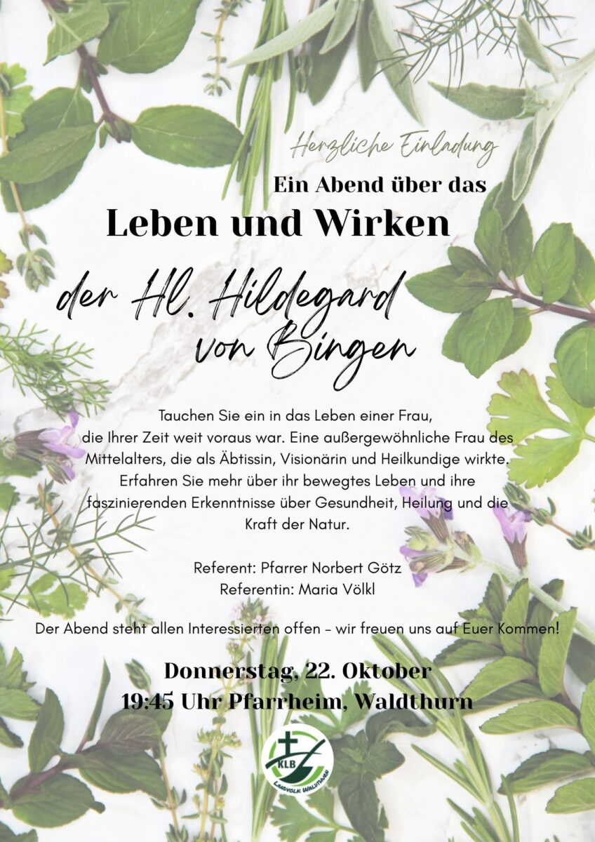 Kurz notiert: Waldthurner Pfarrheim - Hildegard-Abend