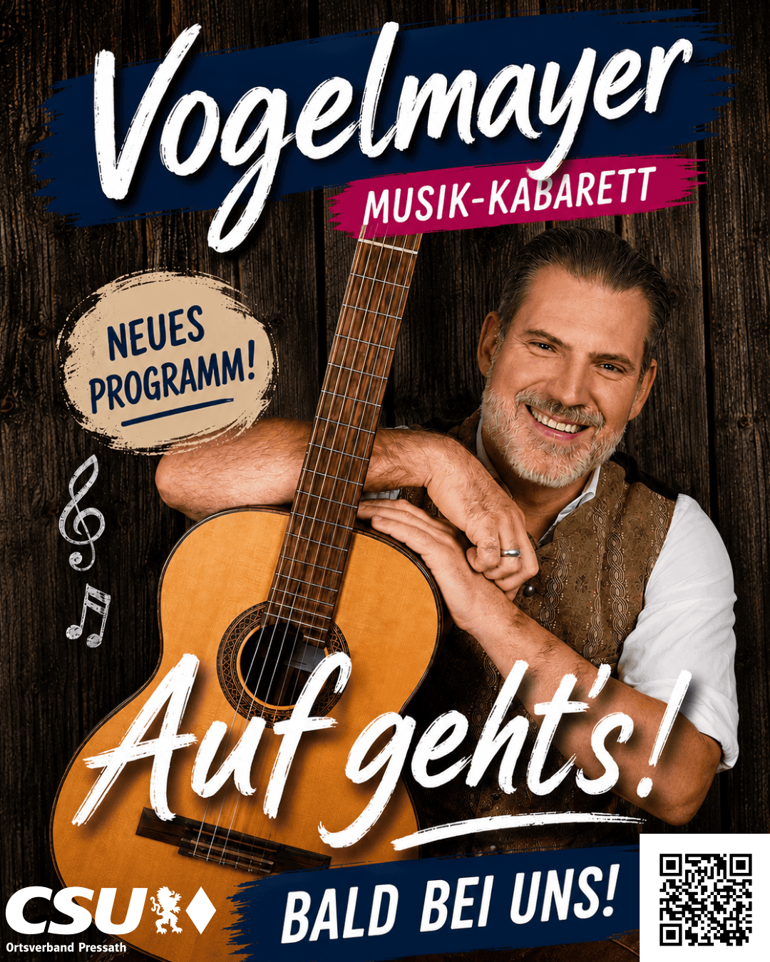 Kabarettabend mit Vogelmayer: „Auf geht’s!“
