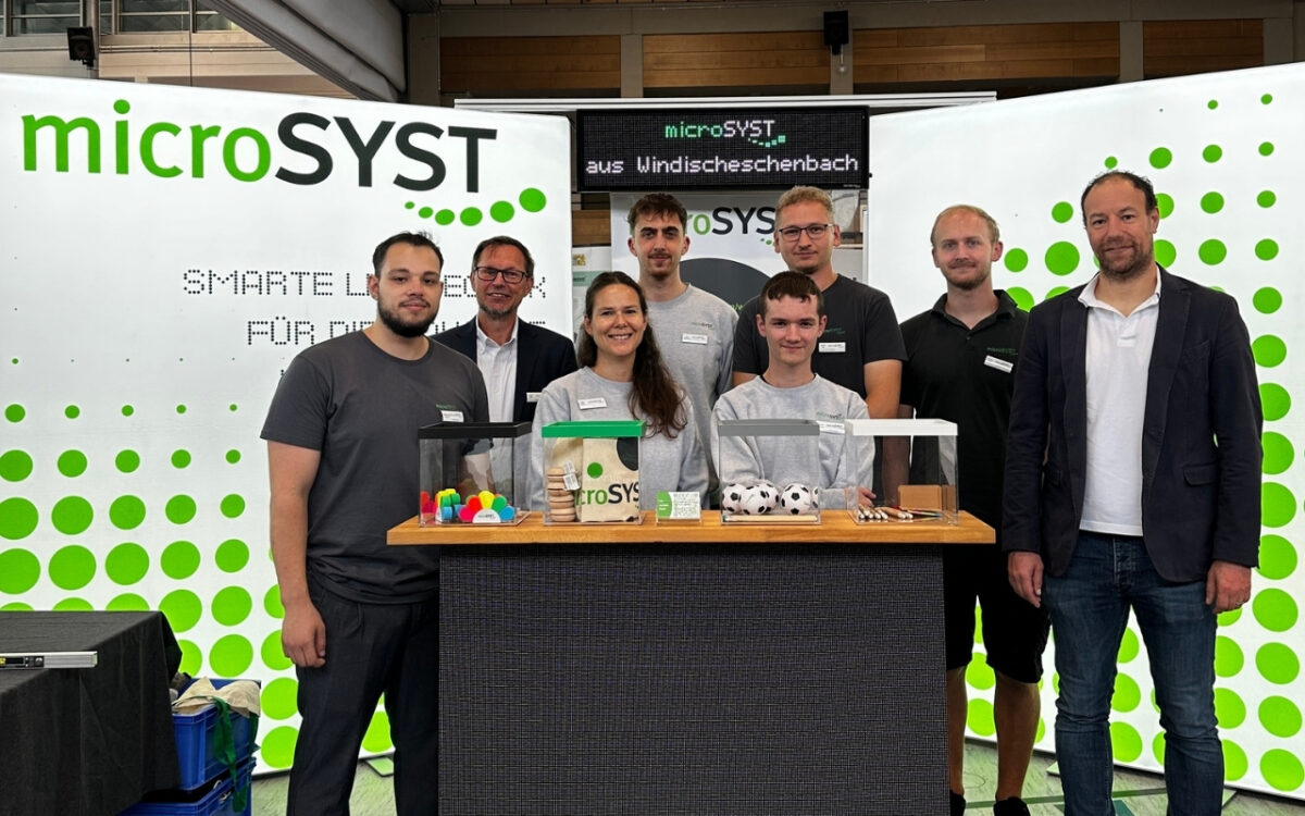 microSYST-Azubis begeistern mit digitalem Glücksrad in Eschenbach