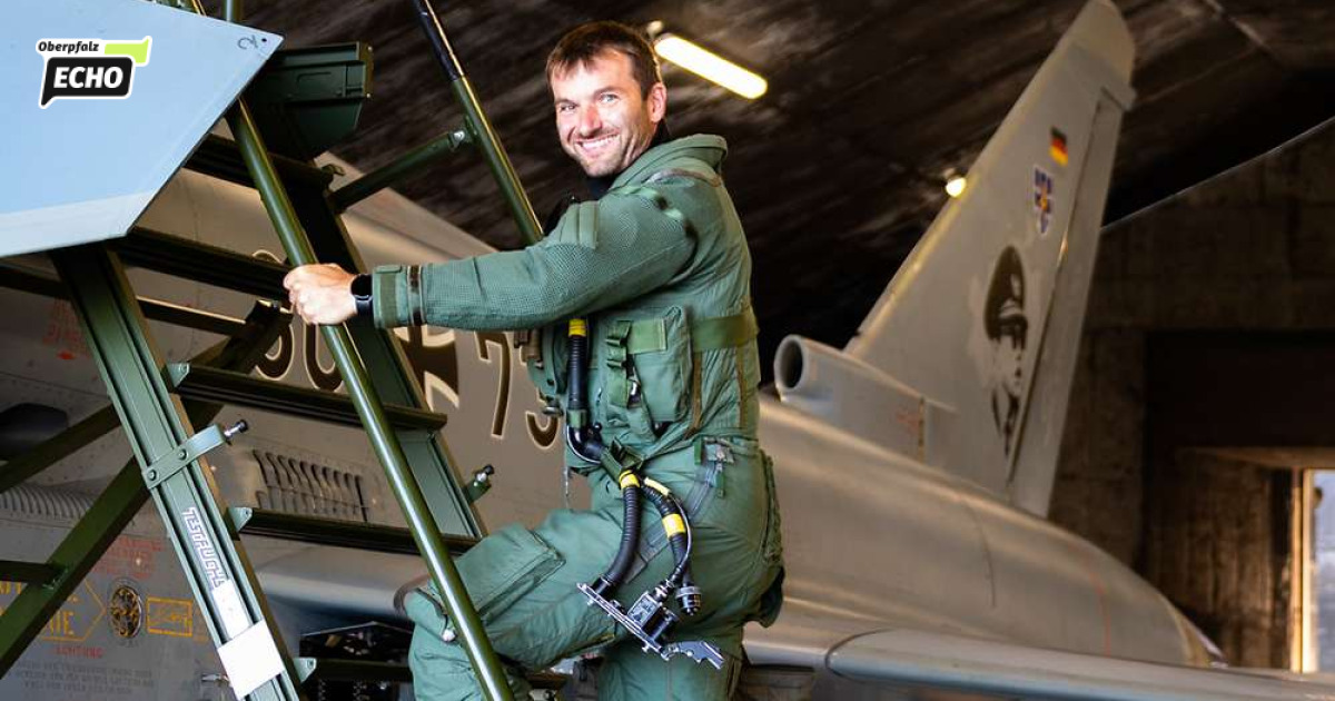When the Eurofighter roars over Krummennaab, it could be Marco Brunhofer